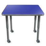 Allied Velocity Versatile Rectangle Single Student Desk with Adjustable Height - 29