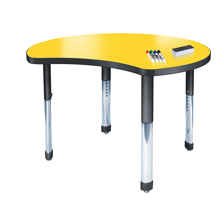 Allied Aero Chip Shaped Dry Erase Table with Adjustable Height 48"W x 48"D x 19"-31"H (ALD-ARO48CPDE)