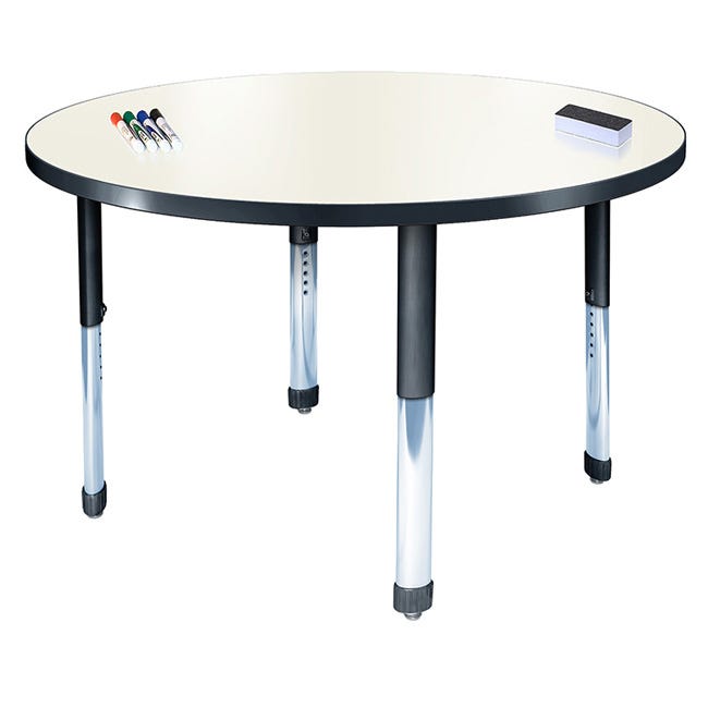 Allied Aero 48" Round Dry Erase Height-Adjustable MarkerBoard Table (ALD-ARO48CRDE)