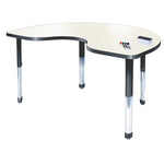 Allied Aero Kidney Dry Erase Height-Adjustable MarkerBoard Table 72