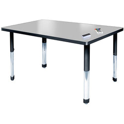 Allied Aero Rectangle Height-Adjustable Dry Erase MarkerBoard Table 36"W x 24"D x 19"-31"H (ALD-ARO2436DE)