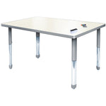 Allied Aero Rectangle Dry Erase Height-Adjustable MarkerBoard Table 72