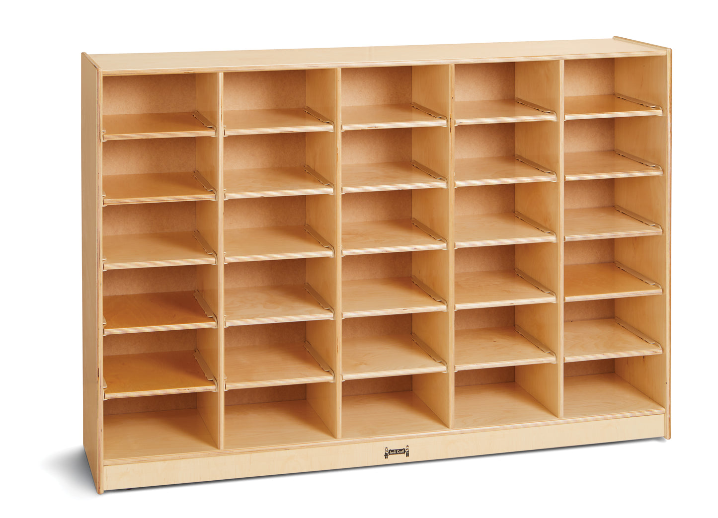 Jonti-Craft Baltic Birch 30-Cubby Single Storage Unit with out Tubs (Jonti-Craft JON-4030JC)