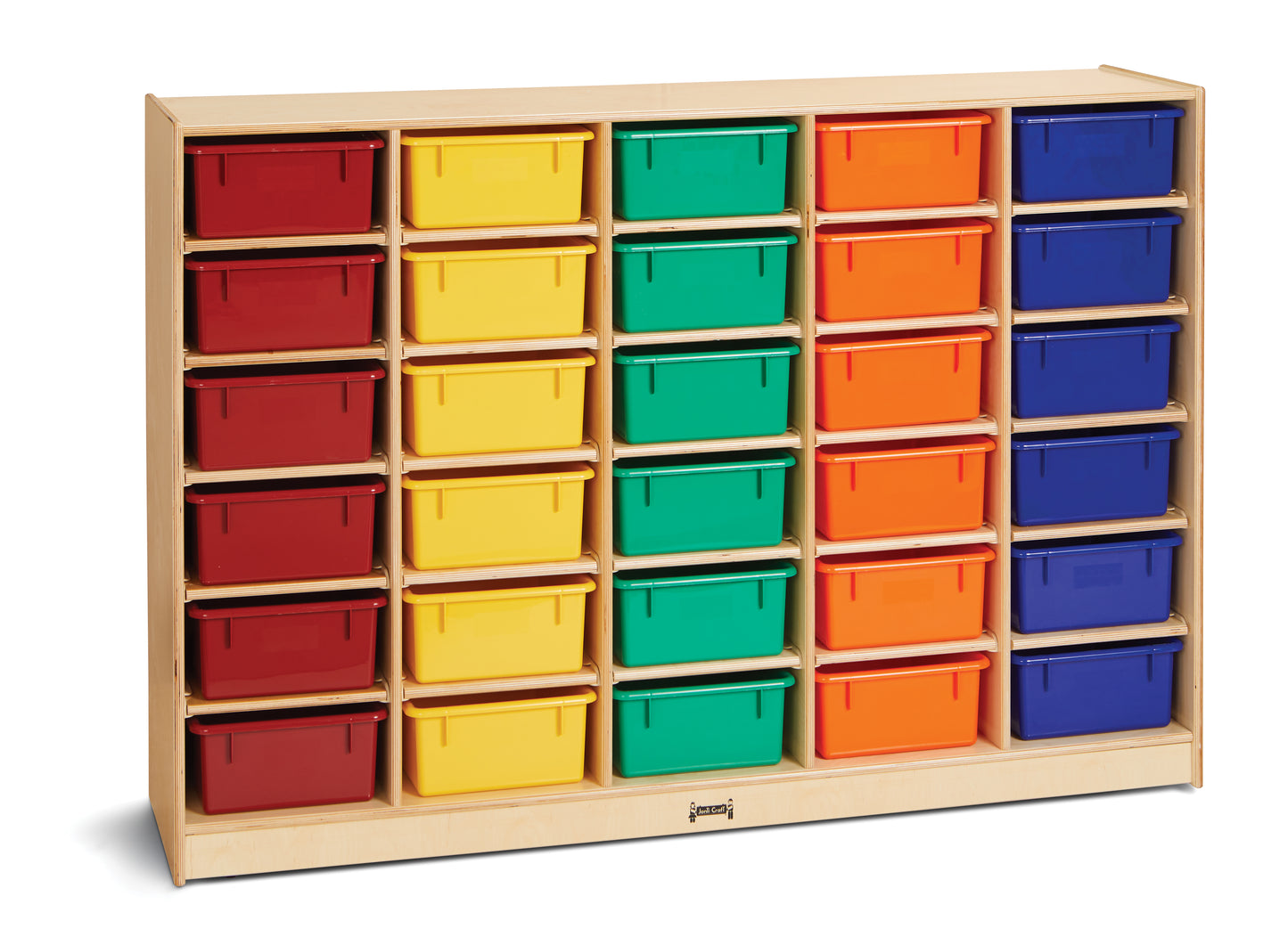 Jonti-Craft Baltic Birch 30-Cubby Single Storage Unit with Tubs (Jonti-Craft JON-4031JC)