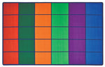 Carpets for Kids Colorful Rows Seating Rug, Multi Color, 8'4