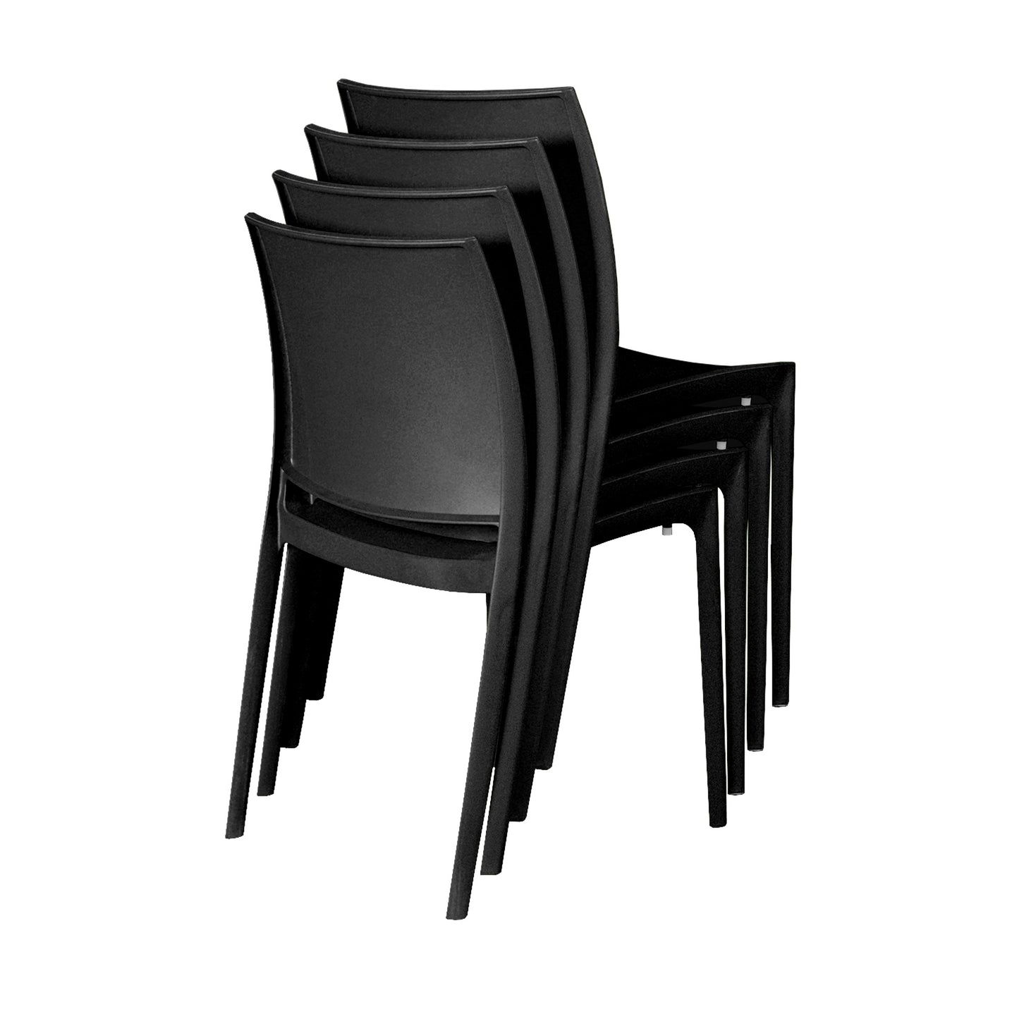 Regency Niche Terrace Plastic Indoor/Outdoor Stacking Chair (Set of 4) 17.5"W x 20.5"D x 32"H (REG-4100XX4PK)
