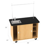 Diversified Woodcrafts Economy Mobile Lab Table w/ Sink - 48