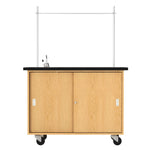 Diversified Woodcrafts Economy Mobile Lab Table w/ Sink - 48