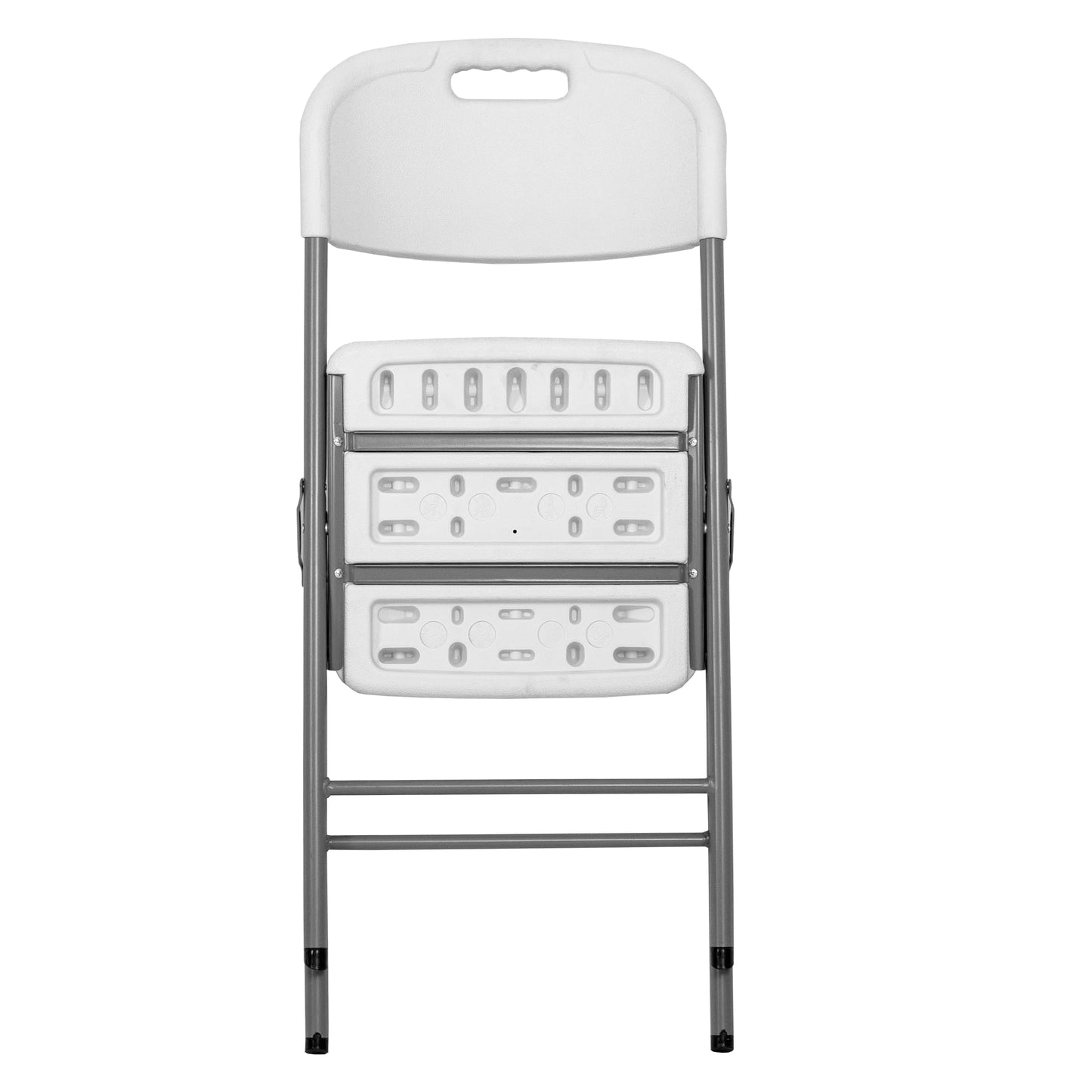 Regency Trestle 6 ft Folding Table and 6 Chairs Set 72"W x 29"D x 29"H (REG-TBM7229WH42WH)