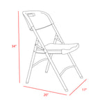 Regency Trestle Series Rectangular Blow Mold Folding Chair 4 Pack 17