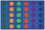 Carpets for Kids Seating Circles Rug, Blue, 6' x 9' (CFK-4216)
