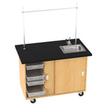 Diversified Woodcrafts Mobile Demonstration Table w/Sink & Rod Sockets and Drawers(Diversified Woodcraft DIV-4222K)