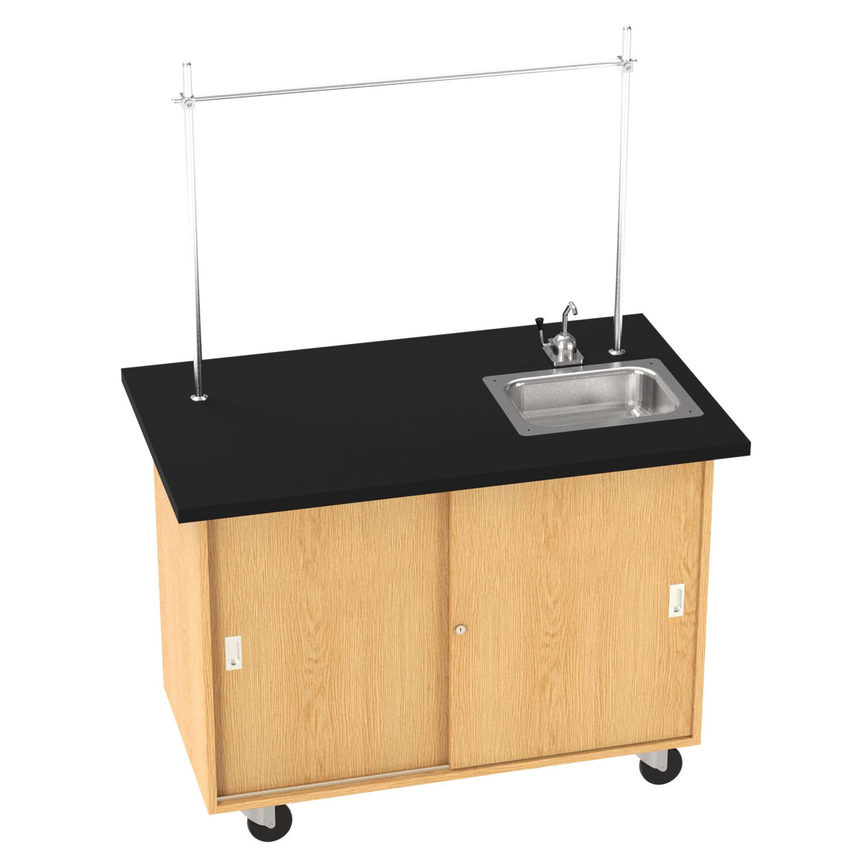 Diversified Woodcrafts Mobile Demonstration Table w/Sink & Rod Sockets and Drawers(Diversified Woodcraft DIV-4222K)