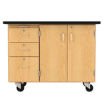 Diversified Woodcrafts Mobile Instructor's Desk w/ Flat Top - 48