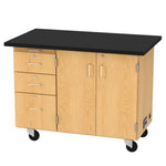Diversified Woodcrafts Mobile Instructor's Desk w/ Flat Top - 48