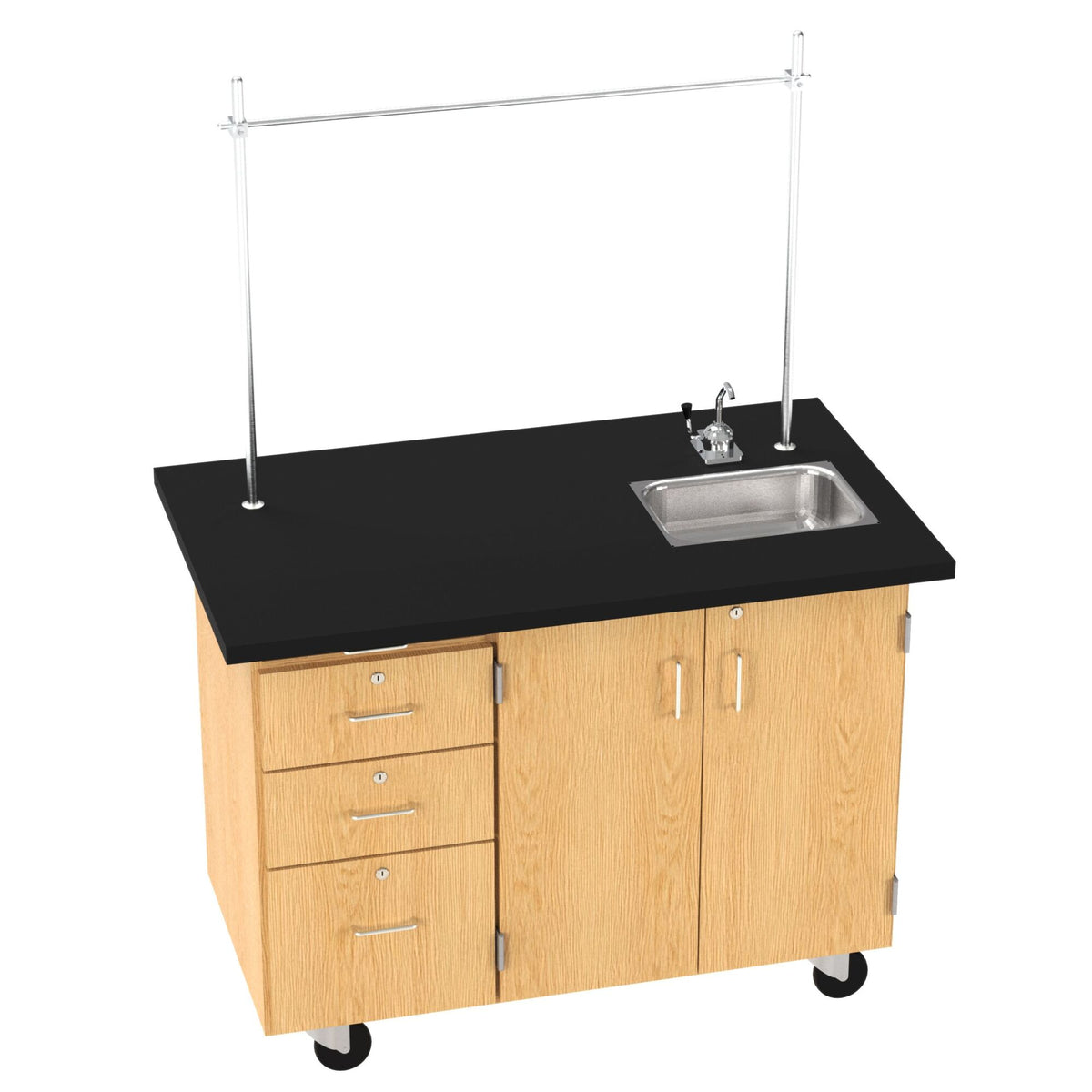Diversified Woodcrafts Mobile Instructor's Desk - 48"W x 28"D (Diversified Woodcrafts DIV-4332K)