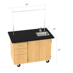Diversified Woodcrafts Mobile Instructor's Desk - 48