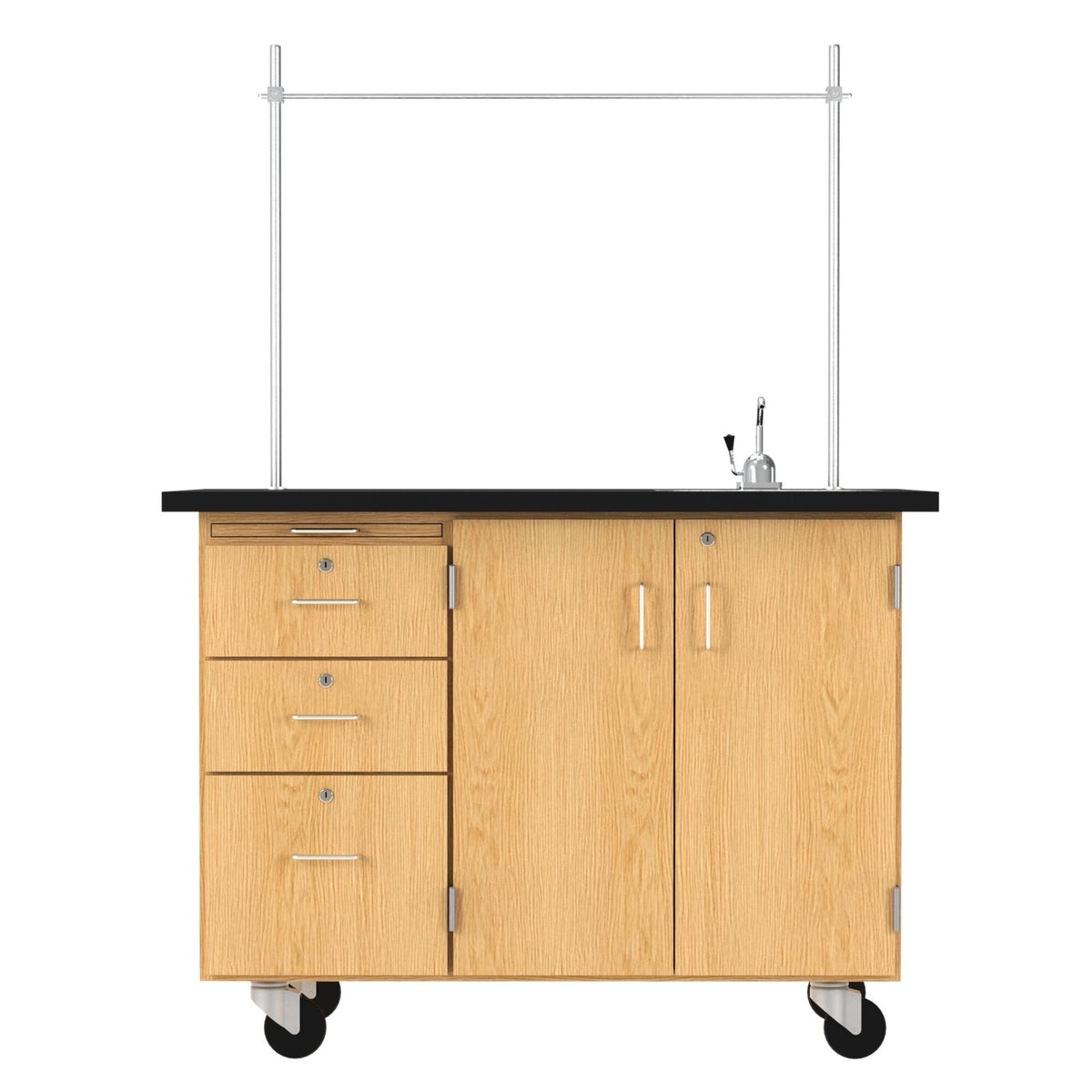 Diversified Woodcrafts Mobile Instructor's Desk - 48"W x 28"D (Diversified Woodcrafts DIV-4332K)