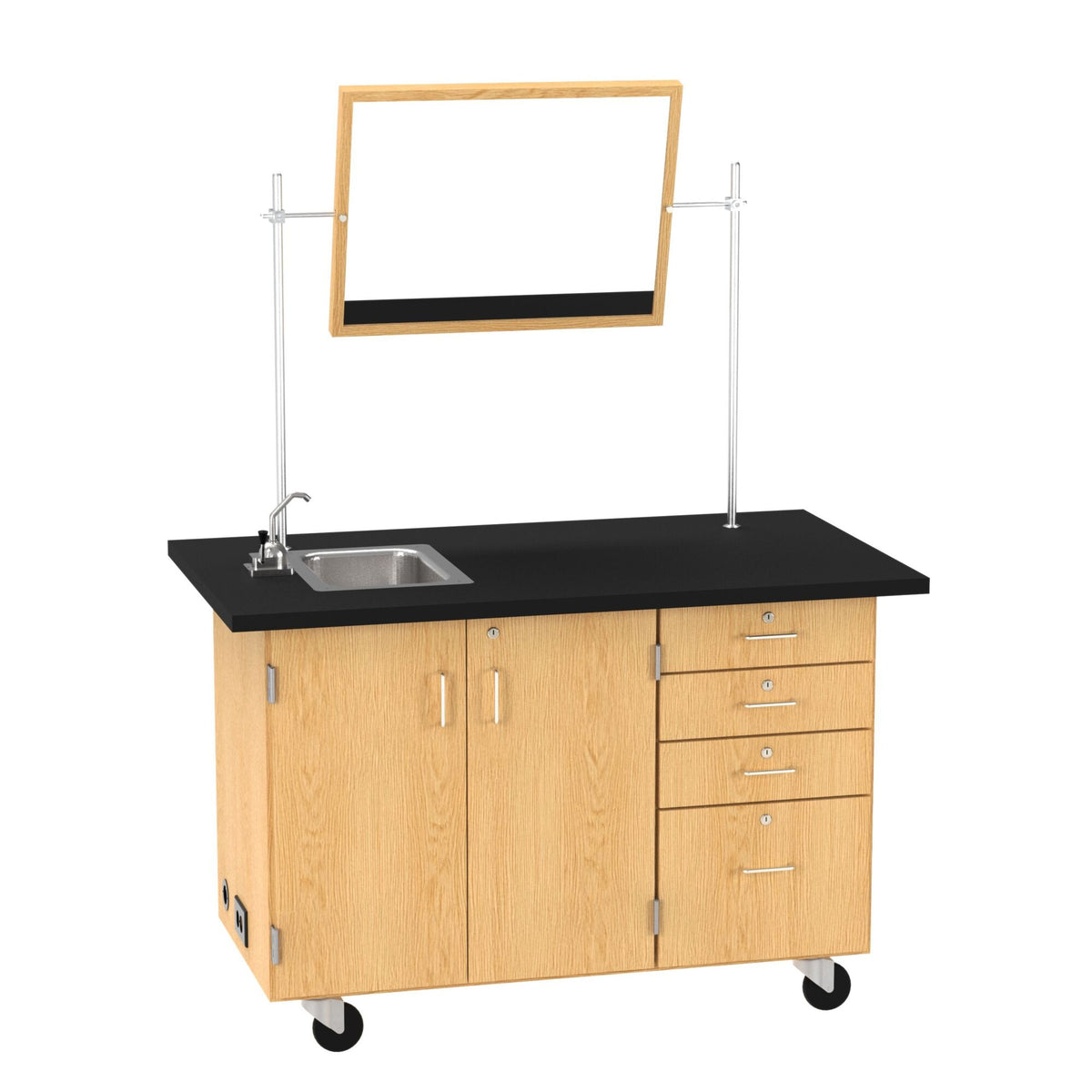 Diversified Woodcrafts Extra Large Mobile Demonstration Center - 54" W x 30" D(Diversified Woodcraft DIV-4342K)
