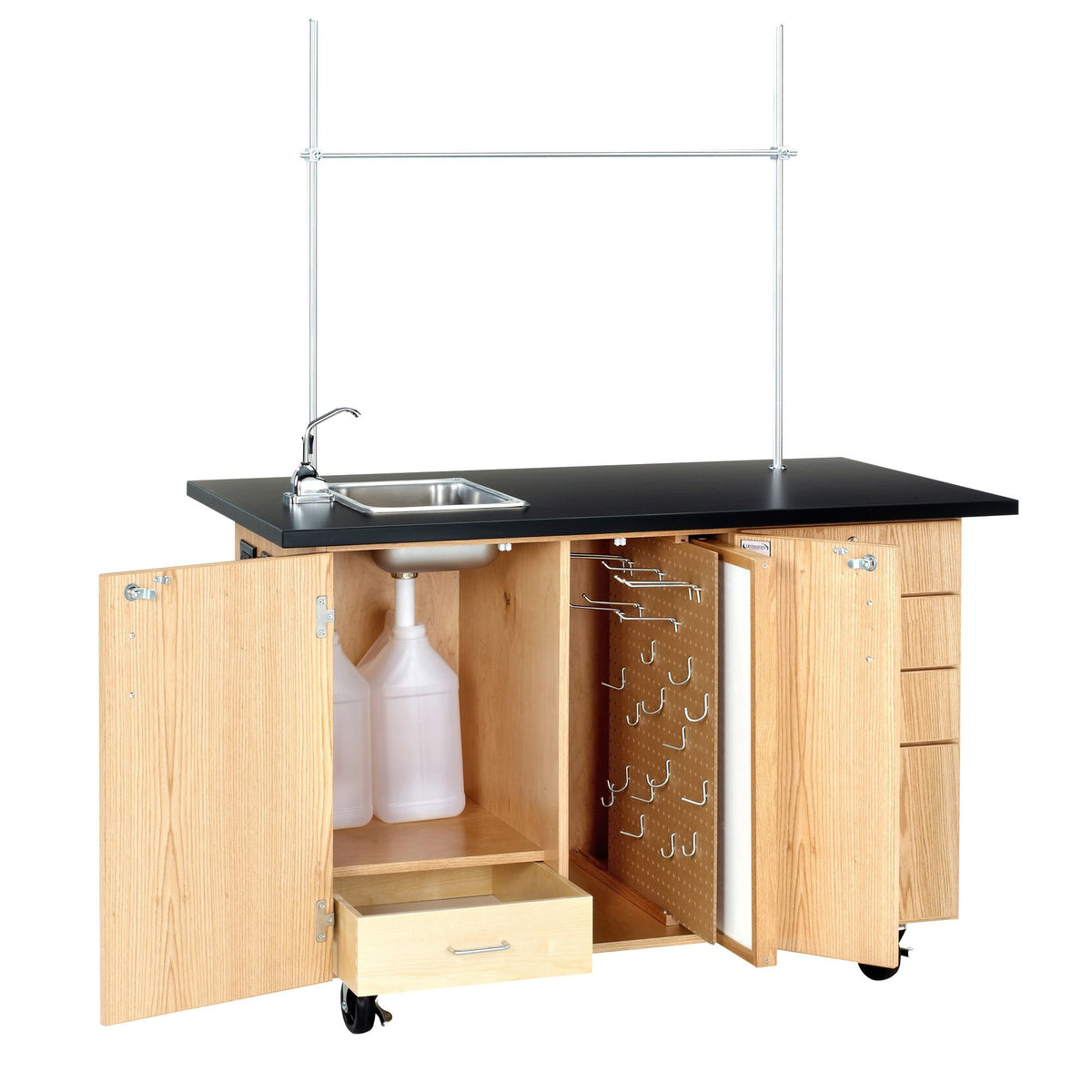 Diversified Woodcrafts Extra Large Mobile Demonstration Center - 54" W x 30" D(Diversified Woodcraft DIV-4342K)