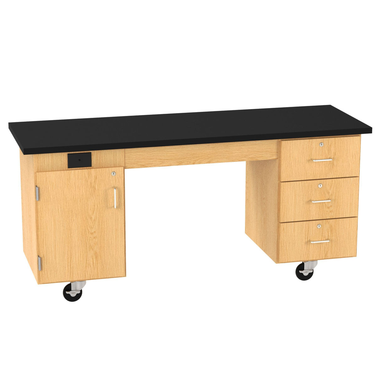 Diversified Woodcrafts ADA Compatible Mobile Lab Station w/ Flat Top - 72" W x 27" D(Diversified Woodcraft DIV-4352KF)