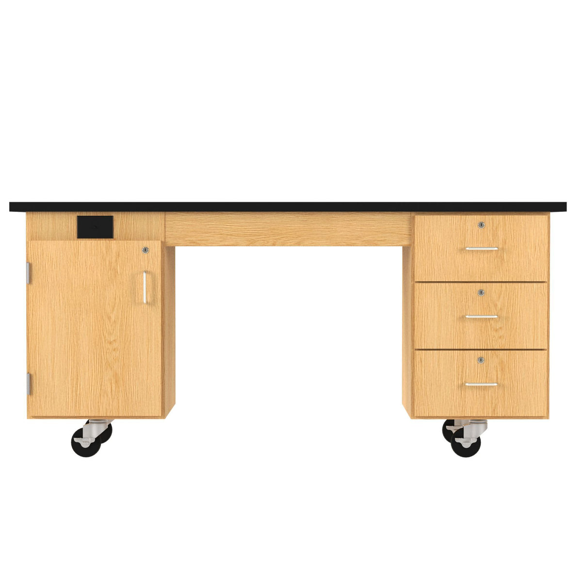 Diversified Woodcrafts ADA Compatible Mobile Lab Station w/ Flat Top - 72" W x 27" D(Diversified Woodcraft DIV-4352KF)