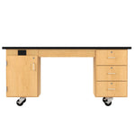 Diversified Woodcrafts ADA Compatible Mobile Lab Station w/ Flat Top - 72