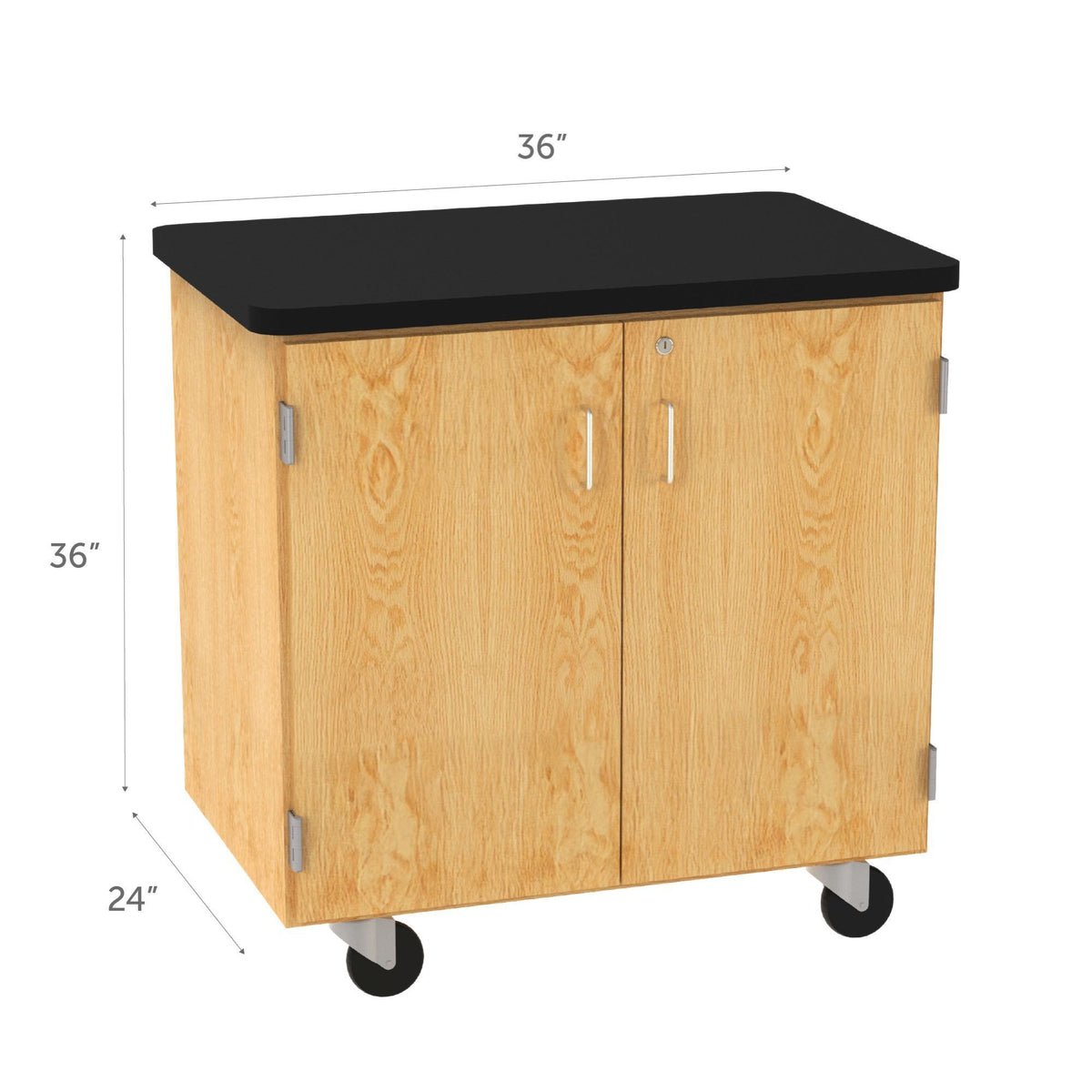 Diversified Woodcrafts Mobile Storage Cabinet w/ Plastic Laminate Top - 36"W x 24"D (DIV-4401K)