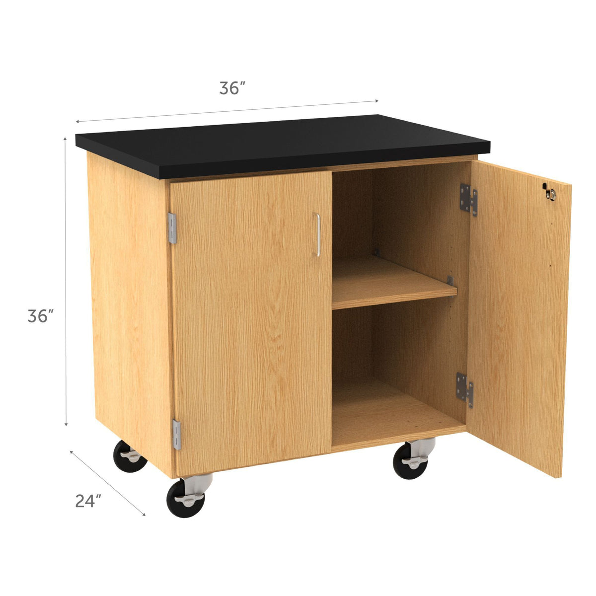 Diversified Woodcrafts Mobile Storage Cabinet w/ ChemGuard Top - 36" W x 24" D (Diversified Woodcraft DIV-4402K)