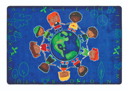 Carpets for Kids Give The Planet A Hug Rug - Blue