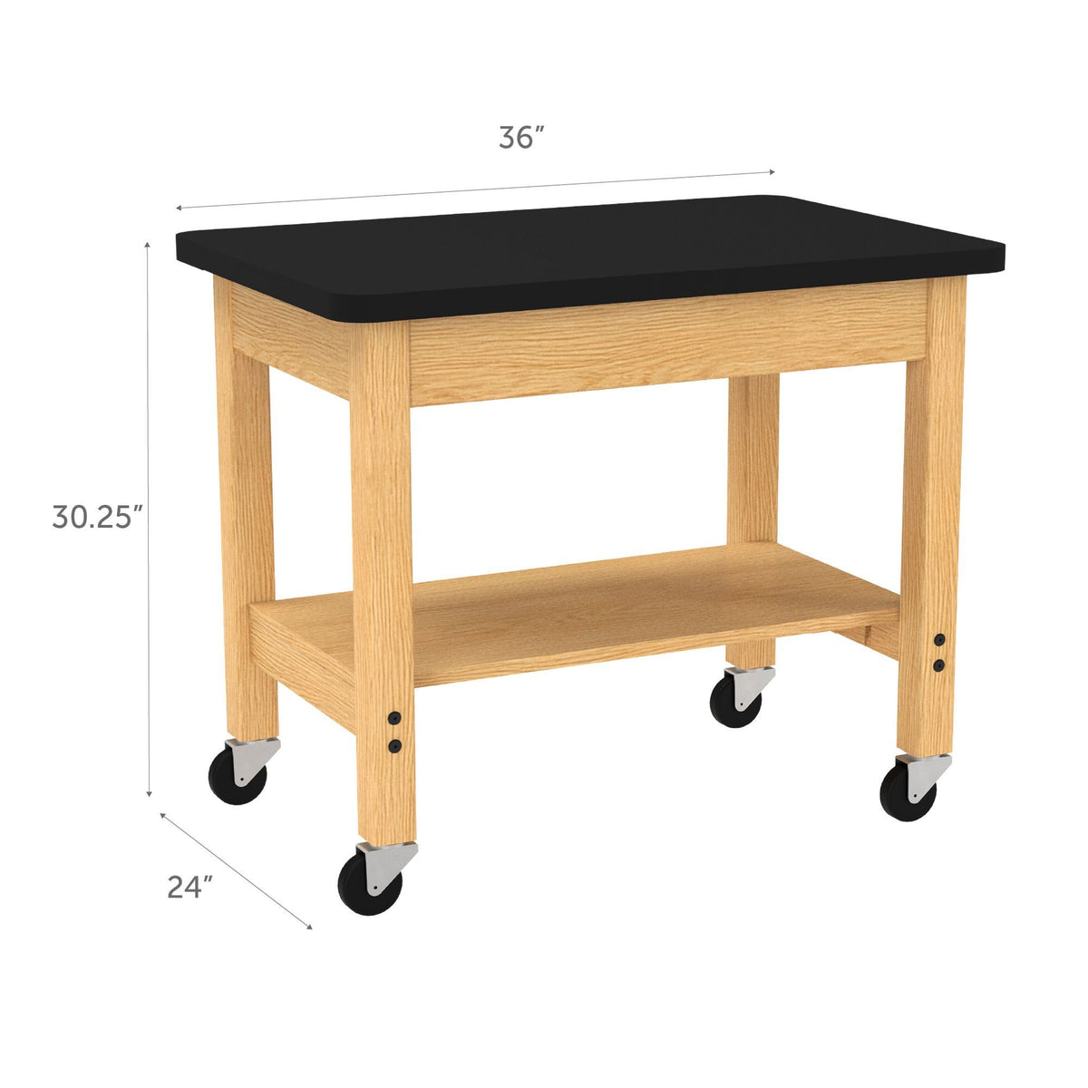 Diversified Woodcrafts Mobile Demo Cart - Plastic Laminate Top - 36"W x 24"D (Diversified Woodcrafts DIV-4501K)