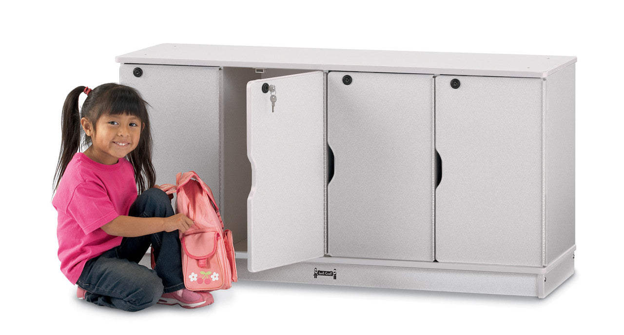 Jonti-Craft Rainbow Accents 4-Section Stackable Lockers 48.5"W x 15"D x 23.5"H (JON-4688JCXXX)