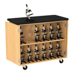 Diversified Woodcrafts Mobile Microscope Storage Cabinet w/ Plastic Laminate Top (Diversified Woodcrafts DIV-4701K)