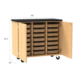 Diversified Woodcrafts Mobile Tote Tray Cabinet (DIV-4751K)