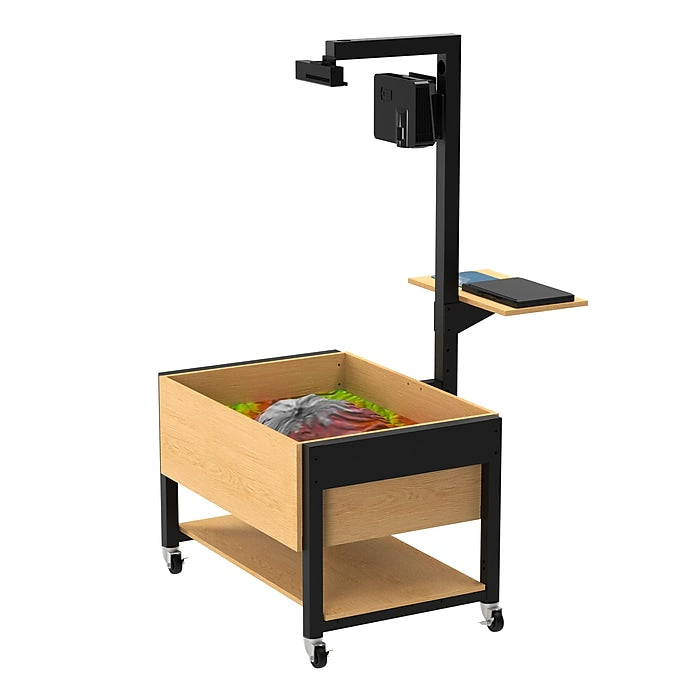 Diversified Woodcrafts Augmented Reality Sandbox, Oak Hardwood/Black Metal 45.63"W x 50.75"L x 85"H (DIV-ARSKB)