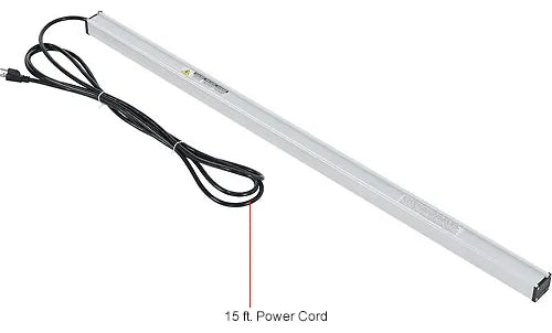 Global Industrial Aluminum Power Strip - 10 Outlets & 15A/120V, 15' Cord, Silver, 48"L (GLB-WB500888A)