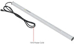 Global Industrial Aluminum Power Strip - 10 Outlets & 15A/120V, 15' Cord, Silver, 48