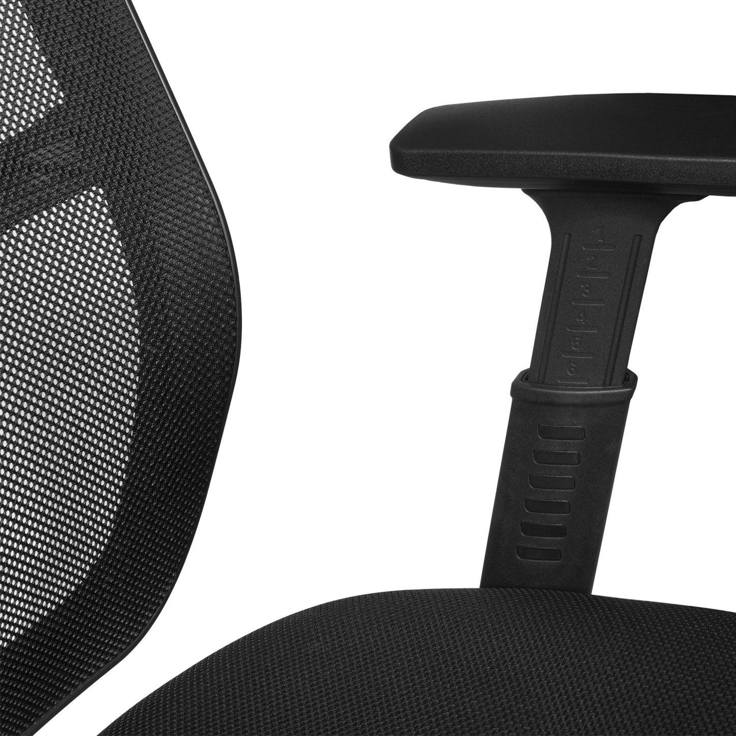 Regency Harrison Ergonomic Mesh Back Task Chair with Height-Adjustable Arms and Synchro-Tilt Functionality 18-23"H (REG-5125ABK)