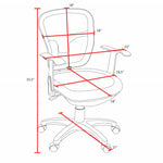 Regency Harrison Mesh Back Task Chair with Breathable Ergonomic Support and 360-Degree Swivel 18-23