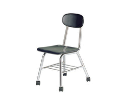 USA Capitol Legacy H-Frame 17.5" Hard Plastic Mobile Chair with Book Rack (527C)