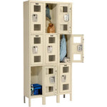 Hallowell Safety View Triple-Tier 3-Wide Lockers 36