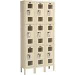 Hallowell Safety View Triple-Tier 3-Wide Lockers 36