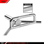Champion Sports JFIT Hex Deadlift Barbell 45 lb with 750 lb Capacity (CMP-J-HDLBB750)