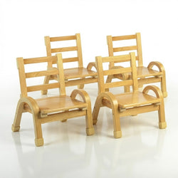 Angeles NaturalWood Collection 9" Chair - Set of 4