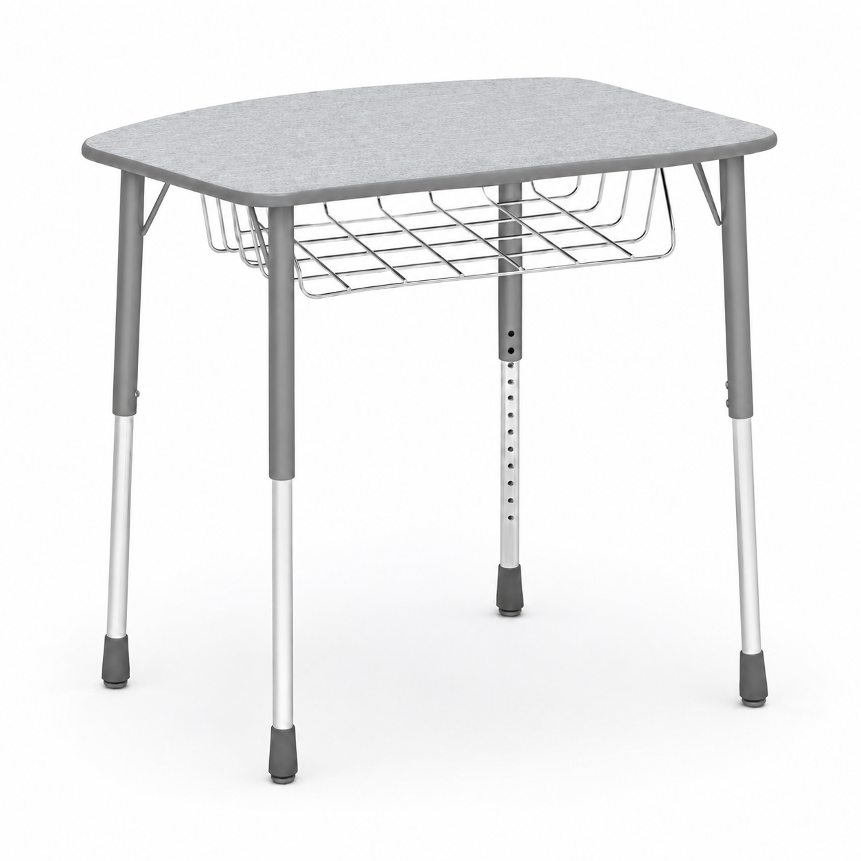 Virco ZADJ2031BRM - ZUMA Series Student Desk, Hard Plastic 22 3/4" x 31 5/8" Top with wire book box