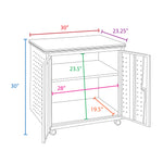 Regency Mesa Steel Mobile Locking 2-Door Storage Utility Cabinet 30