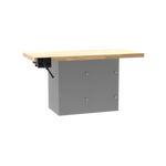 Diversified Woodcrafts 2-Station Workbench with 4 Steel Horizontal Lockers - 64
