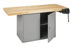 Diversified Woodcrafts 2-Station Steel Workbench with 2 Door Units - 64