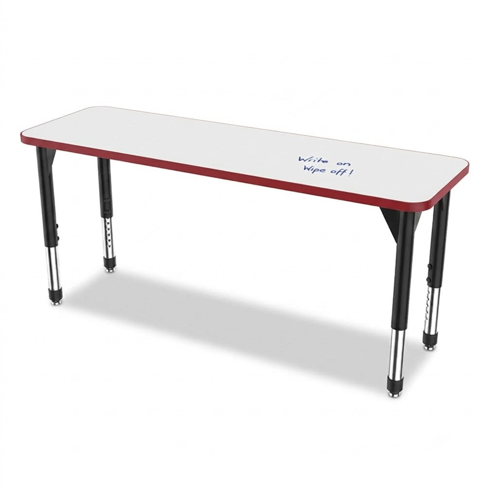 Marco Premier Series Rectangle Collaborative Desk w/ Dry Erase HPL Top 20" x 60" Adjustable Height 21"-31" (43-2222-DB)