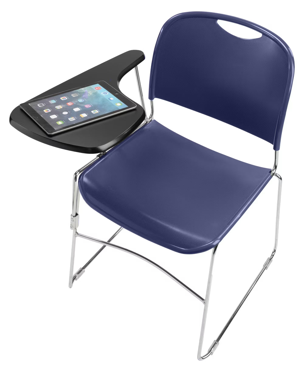 NPS 8500 Series Tablet Arm Desk - Compact Sled Base Plastic Stack Chair (NPS-8500-TA85)